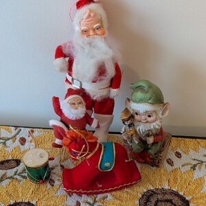 Vintage Holiday  Figurine Set